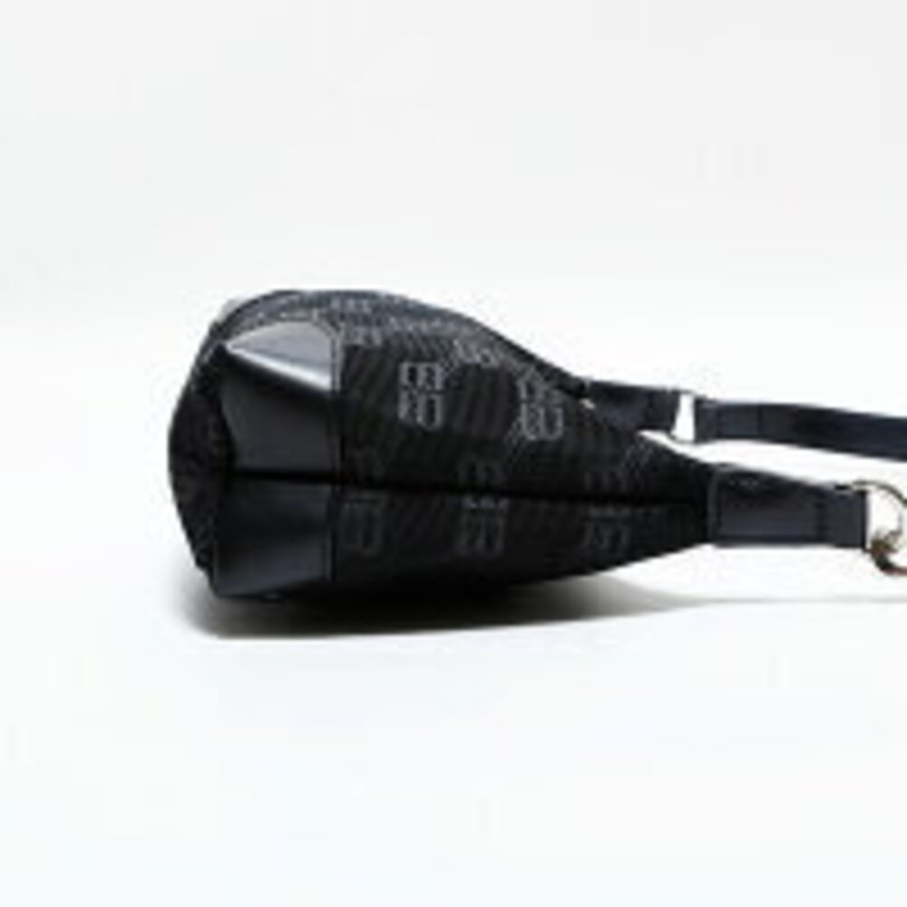 Balenciaga logo canvas shoulder bag black - Picture 5 of 13